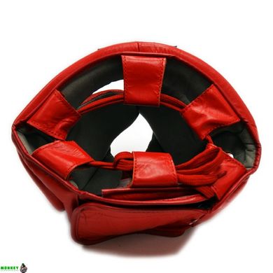 Шлем для бокса THOR 716 S /Кожа / красный
