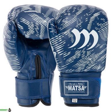 Рукавички боксерські PVC MATSA MA-7762 Чорний 10 унцій