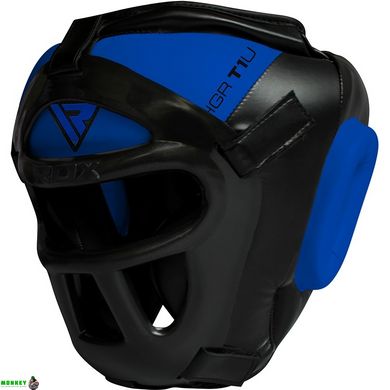 Боксерский шлем тренировочный RDX Guard Blue XL