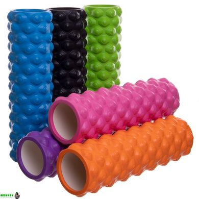 Роллер для йоги и пилатеса (мфр ролл) SP-Sport Grid Bubble Roller FI-6672-BUBBLE 45см цвета в ассортименте