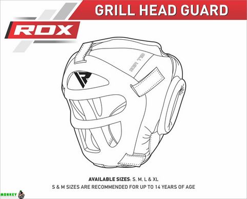 Боксерський шолом тренувальний RDX Guard Black M