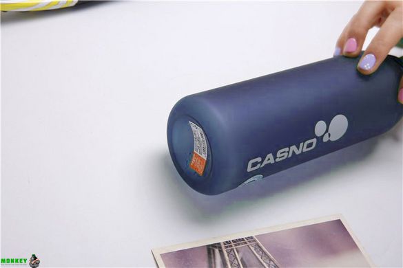 Пляшка для води CASNO 600 мл KXN-1196 Синя з соломинкою