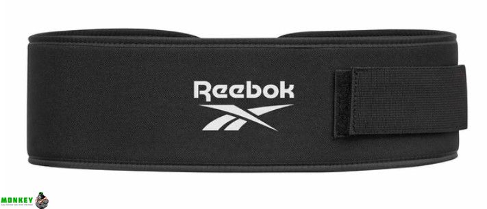 Пояс для тяжелой атлетики Reebok Weightlifting Belt черный Уни XXL(94-120 cm)