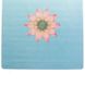 Коврик для йоги Замшевый Record FI-5663-2 размер 183x61x0,1см голубой с Цветочным принтом