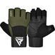 Перчатки для фитнеса RDX W3 ARMY GREEN WITH EVA PADDING-M