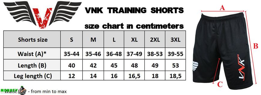 Шорты тренировочные VNK XL