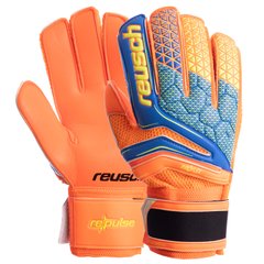 Перчатки вратарские с защитными вставками на пальцы FB-915A REUSCH (PVC, р-р 9-10, цвета в ассортименте)