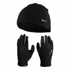 Набор шапка и перчатки NIKE M FLEECE HAT AND GLOVE SET черный чел S/M