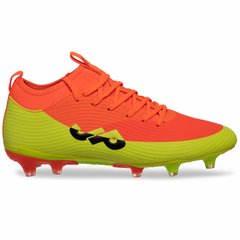 Бутсы футбольная обувь подростковая OWAXX JP02B-2 LIME/R.ORANGE/BLACK размер 37-41 (верх-PU, подошва-RB, салатовый-оранжевый)
