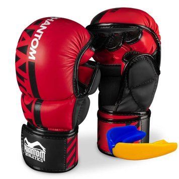 Перчатки для ММА Phantom APEX Red L/XL (капа в подарок)