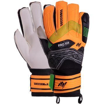 Перчатки вратарские SOCCERMAX GK-024 9 размер оранжевый-черный