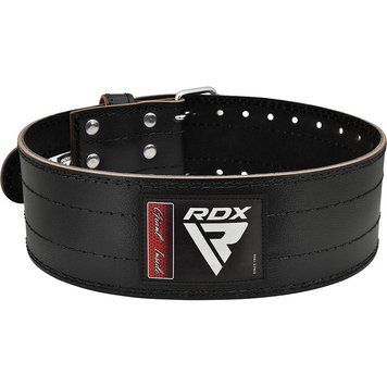 Пояс для пауэрлифтинга RDX RD1 кожаный Black L
