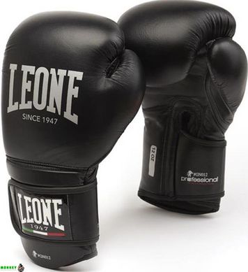 Боксерские перчатки Leone Professional Black 10 ун.