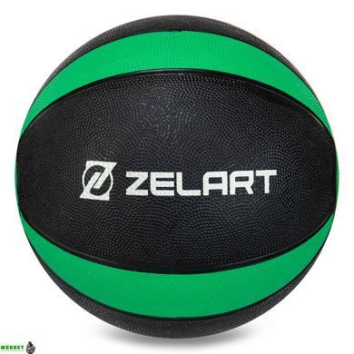 М'яч медичний медбол Zelart Medicine Ball FI-5122-7 7кг сірий-зелений