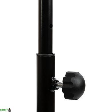 Фитнес батут для джампинга шестиугольный с ручкой LiveUp LP8251 &oslash;135см черный-синий