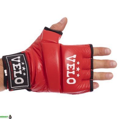Рукавички для змішаних єдиноборств MMA шкіряні VELO ULI-4023 Синій M