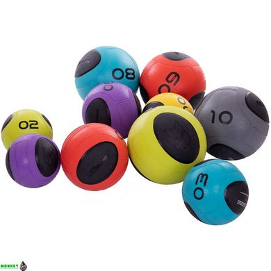 М'яч медичний медбол Zelart Medicine Ball FI-2620-1 1кг фіолетовий-чорний