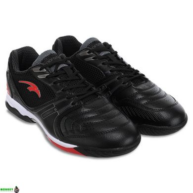 Взуття для футзалу чоловіче MARATON A20601-5 розмір 40-45 чорний-червоний-сірий