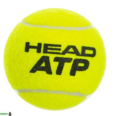 Мяч для большого тенниса HEAD ATP METAL CAN 570314 4шт салатовый
