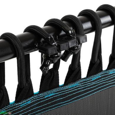 Фитнес батут для джампинга шестиугольный с ручкой LiveUp LP8251 &oslash;135см черный-синий