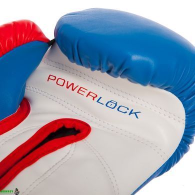 Боксерські рукавиці EVERLAST POWERLOCK P00000728 16 унцій синій-червоний-білий