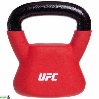 Гиря стальная с виниловым покрытием UFC UHA-69695 вес 10кг красный