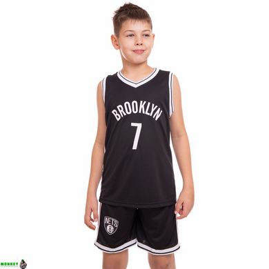 Форма баскетбольна дитяча NBA BROOKLYN 7 SP-Sport 3581 S-2XL чорний-білий