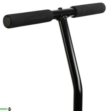 Фитнес батут для джампинга шестиугольный с ручкой LiveUp LP8251 &oslash;135см черный-синий