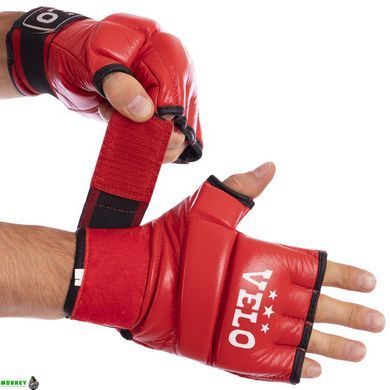 Рукавички для змішаних єдиноборств MMA шкіряні VELO ULI-4023 Синій M