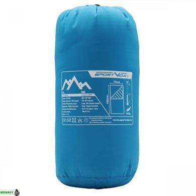 Спальний мішок (спальник) ковдра SportVida SV-CC0060 +2 ...+21&deg;C R Sky Blue/Grey