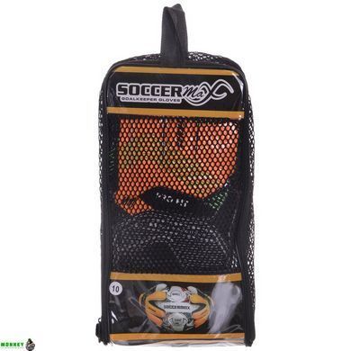Перчатки вратарские SOCCERMAX GK-024 9 размер оранжевый-черный