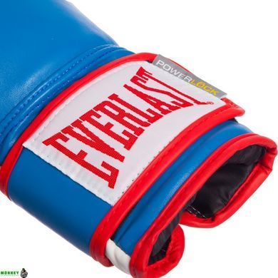 Боксерські рукавиці EVERLAST POWERLOCK P00000728 16 унцій синій-червоний-білий