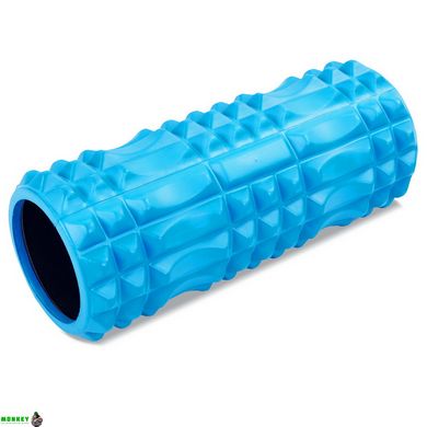 Роллер для йоги та пілатесу (мфр рол) Grid Spine Roller Zelart FI-5712 33см кольори в асортименті