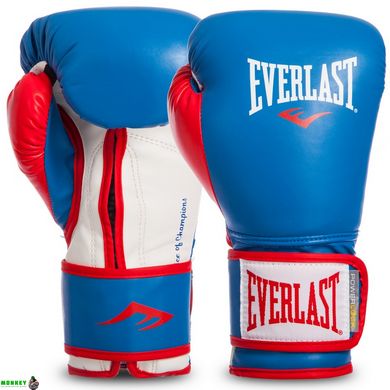 Боксерські рукавиці EVERLAST POWERLOCK P00000728 16 унцій синій-червоний-білий