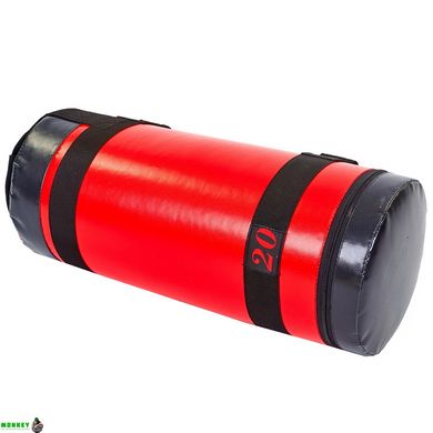 Мішок для кросфіта та фітнесу SP-Planeta FI-6574-20 20кг червоний-чорний