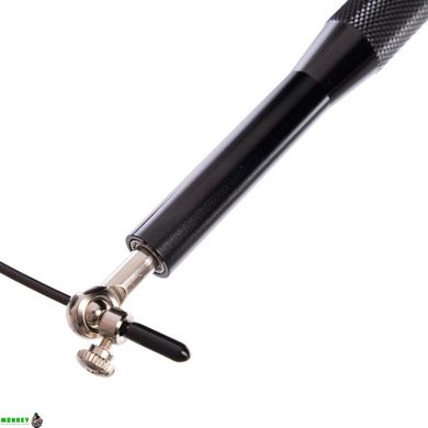 Скакалка скоростная Кроссфит с подшипником и стальным тросом с алюминиевыми ручками CIMA CM-J601 (l-3м, d-3мм, цвета в ассортименте))
