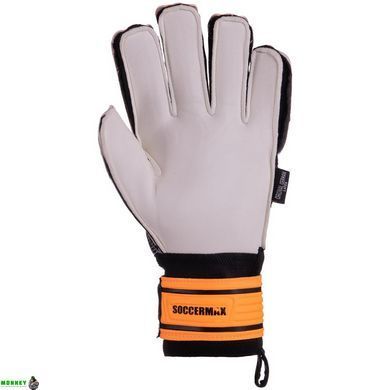 Перчатки вратарские SOCCERMAX GK-024 9 размер оранжевый-черный