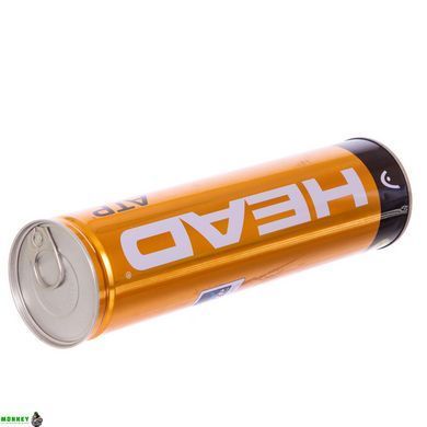 Мяч для большого тенниса HEAD ATP METAL CAN 570314 4шт салатовый