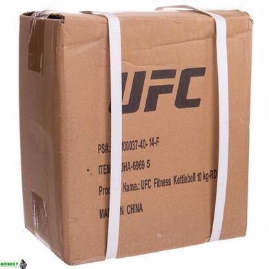 Гиря стальная с виниловым покрытием UFC UHA-69695 вес 10кг красный