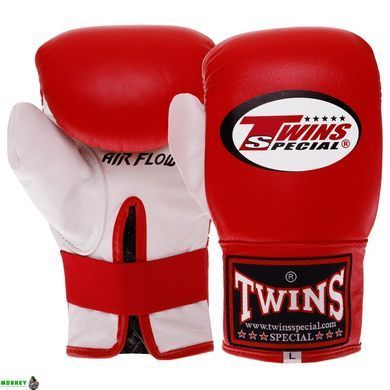 Снарядные перчатки TWINS TBGLA-1F Черный-бордовый M размер