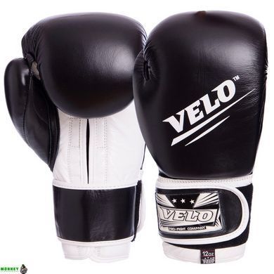 Рукавички шкіряні боксерські VELO VL-2210 Синій 14 унції