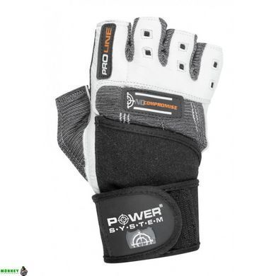 Перчатки для фитнеса и тяжелой атлетики Power System No Compromise PS-2700 Grey/White S