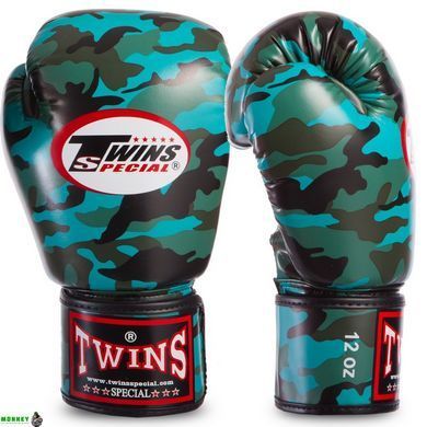 Перчатки боксерские TWINS FBGVS3-ML Камуфляж темно-зеленый 16 унций