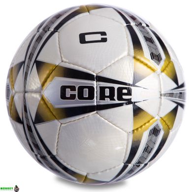 М'яч футбольний CORE 5 STAR CR-006 №5 PU білий-золотий