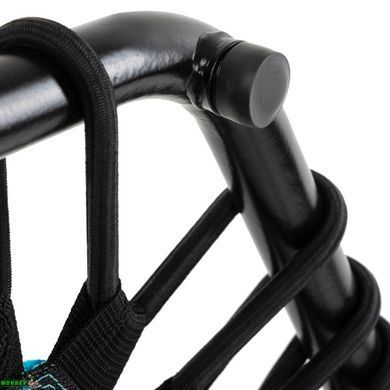 Фитнес батут для джампинга шестиугольный с ручкой LiveUp LP8251 &oslash;135см черный-синий