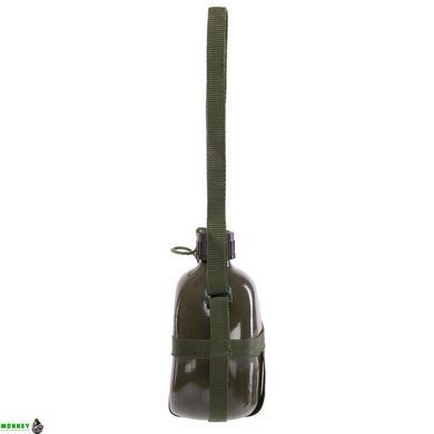 Фляга V-1л с ремнем SP-Sport TY-9194-1 (алюминий, оливковый)