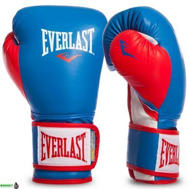 Боксерські рукавиці EVERLAST POWERLOCK P00000728 16 унцій синій-червоний-білий