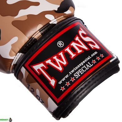 Перчатки боксерские TWINS FBGVS3-ML Камуфляж темно-зеленый 16 унций