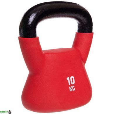 Гиря стальная с виниловым покрытием UFC UHA-69695 вес 10кг красный