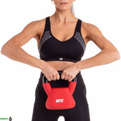 Гиря сталева з вініловим покриттям UFC UHA-69695 вага 10кг червоний
